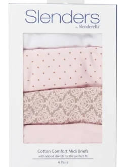 Slenders Cotton Pattern Midi Brief BF84