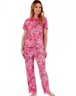 Soft Butterfly Floral Print Top And Trouser Set GL77703