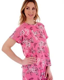 Soft Butterfly Floral Print Top And Trouser Set GL77703