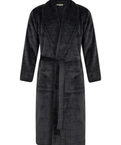 Solid Colour Check 49" Flannel Fleece Robe WR88835