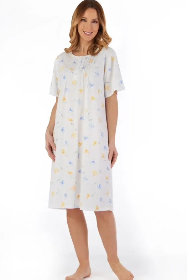 Spring Floral 40" Jacquard Jersey Nightdress ND55117