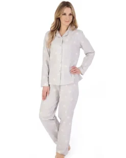 Star Print Cotton Mix Tailored Style Pyjama PJ04132