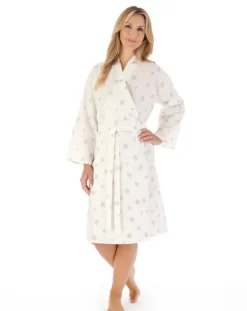 Star Print Jacquard Dobby Dot 43" Woven Kimono Wrap HC03249