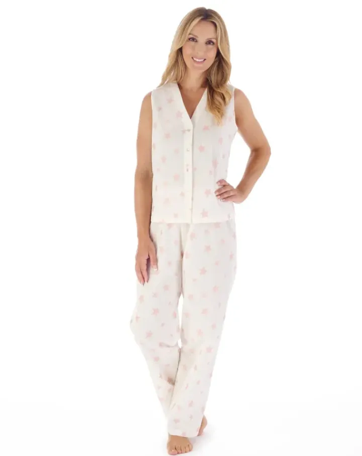 Star Print Jacquard Woven Dobby Dot Pyjama Set PJ03248