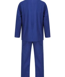 Stripe Woven Cotton Tailored Blue Pyjama WR66826