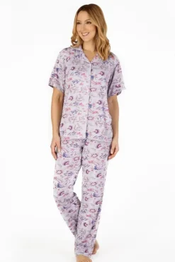 Supersoft Botanical Floral Print Tailored Pyjama GL4703