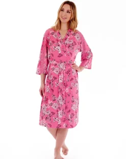 Supersoft Butterfly Floral Print 42" Kimono GL77704
