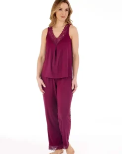 Super Soft Ditsy Print BUS V Neck Pyjama Set GL88702