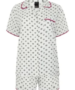 Supersoft Geometric Print Tailored Pyjama With Shorts GL3714