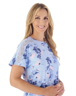 Supersoft Multi-Print and Solid Navy Pyjama Set GL03703