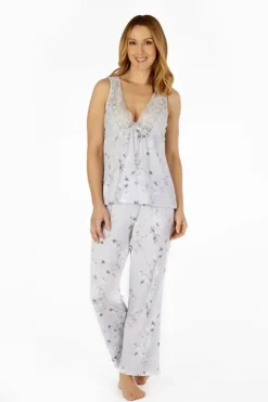 Supersoft Oriental Blossom Print Top and Trouser GL4713