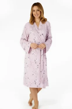 Supersoft Oriental Blossom Print 42" Kimono Wrap GL4714