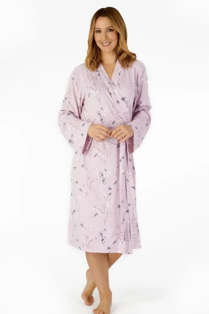Supersoft Oriental Blossom Print 42" Kimono Wrap GL4714