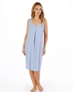 Textured Stripe 40" Woven Nightdress ND05200