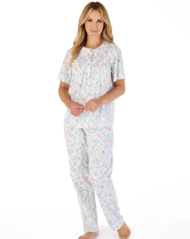 Trailing Floral Print Jersey Pyjama Set PJ03134