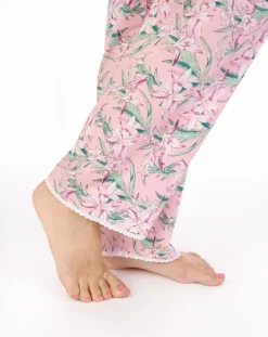 Tropical Flower Print Tailored Woven Pyjama PJ05223