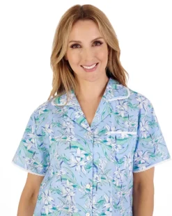 Tropical Flower Print Tailored Woven Pyjama PJ05223