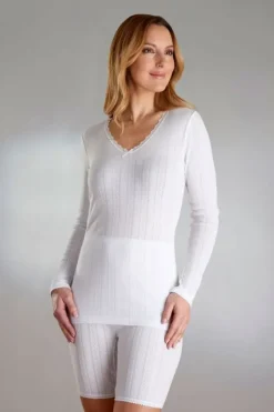 Vedonis Seamfree Fancy Knit Thermal Long Sleeve Top VUW803