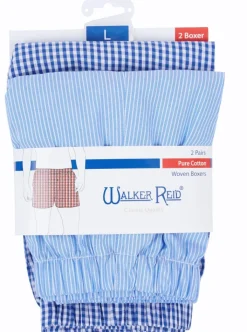Walker Reid Check Boxer Short 2 Pack WR655