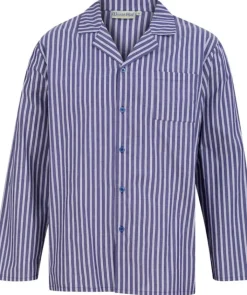 Woven Stripe Button Through Tailored Pyjama Set WR88826