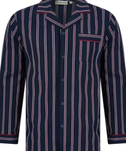 Woven Stripe Button Through Tailored Pyjama WR66802